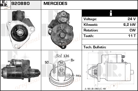 Starter 920880 EDR