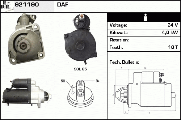 Starter 921190 EDR