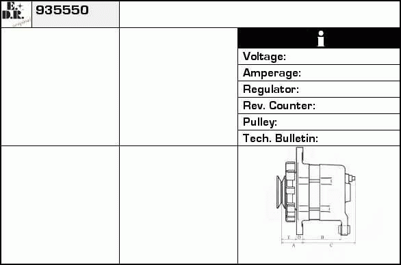 Generator / Alternator 935550 EDR