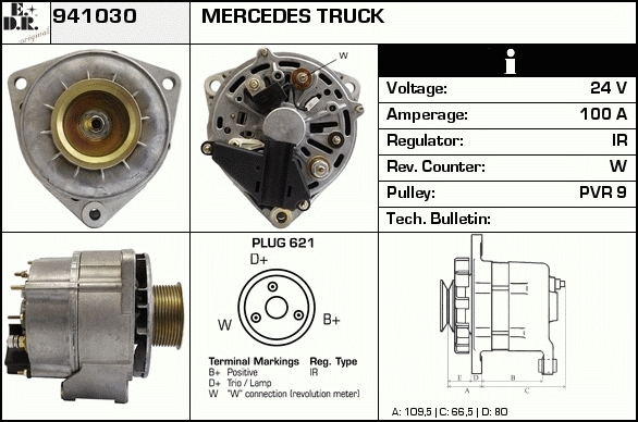 Generator / Alternator 941030 EDR