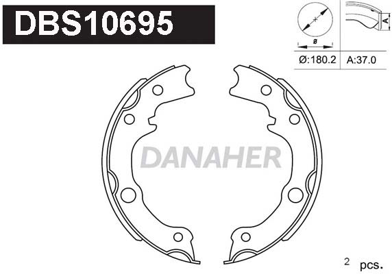 Set saboti frana, frana de mana DBS10695 DANAHER