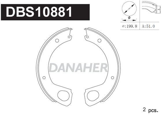 Set saboti frana, frana de mana DBS10881 DANAHER