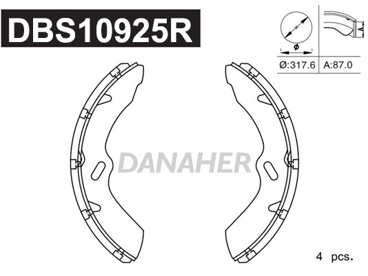 Set saboti frana DBS10925R DANAHER
