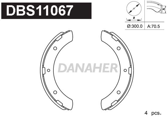 Set saboti frana DBS11067 DANAHER