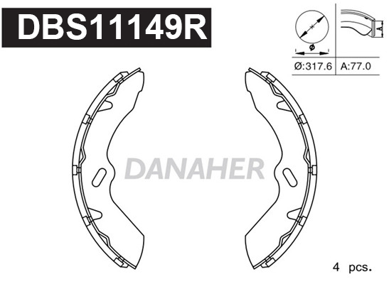 Set saboti frana DBS11149R DANAHER