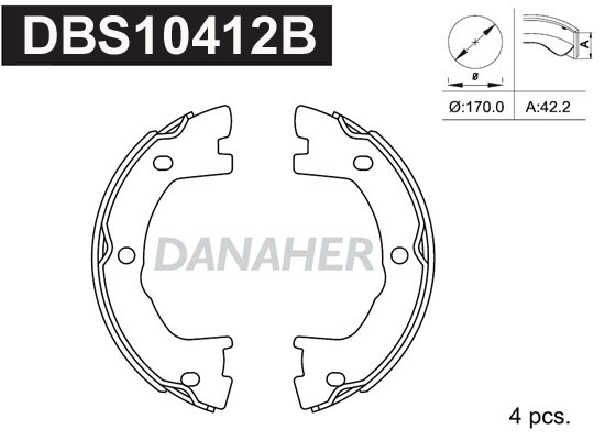 Set saboti frana, frana de mana DBS10412B DANAHER