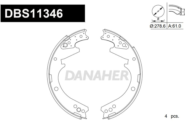 Set saboti frana DBS11346 DANAHER
