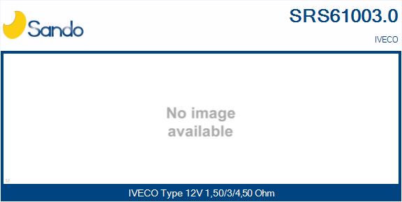 Rezistor, ventilator habitaclu SRS61003.0 SANDO