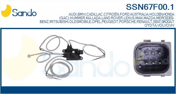 Senzor, temperatura gaze evacuare SSN67F00.1 SANDO