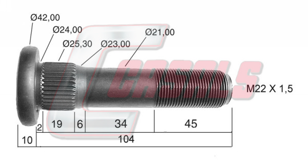 Bolt roata 21130 CASALS