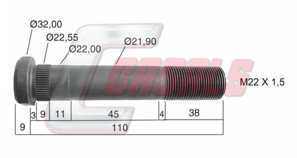 Bolt roata 21217 CASALS