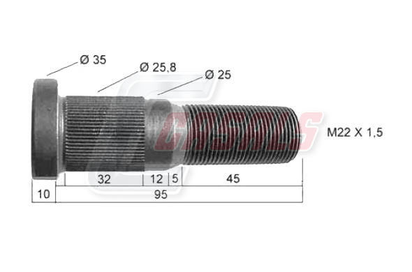 Bolt roata 21260 CASALS