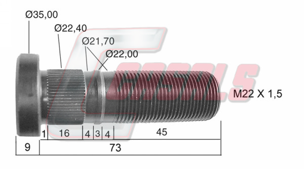 Bolt roata 21282 CASALS