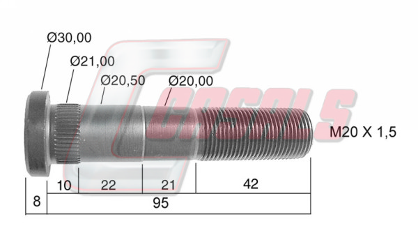 Bolt roata 21395 CASALS
