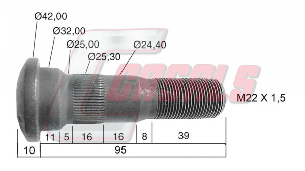 Bolt roata 21479 CASALS