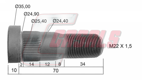 Bolt roata 21481 CASALS