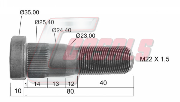 Bolt roata 21482 CASALS