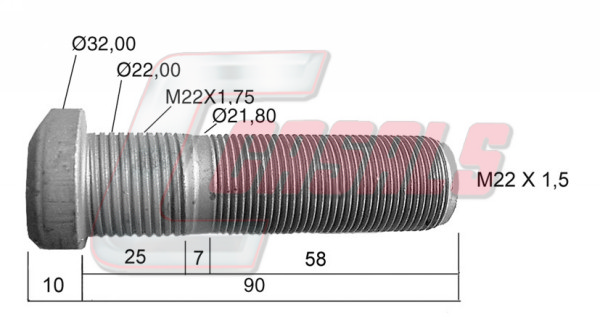 Bolt roata 21491 CASALS