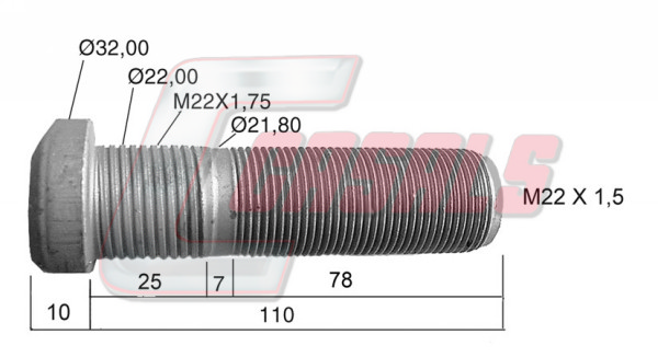 Bolt roata 21493 CASALS