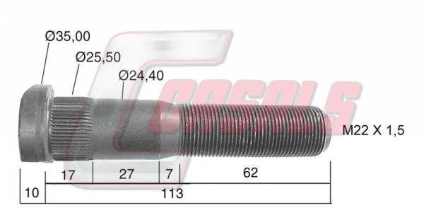 Bolt roata 21495 CASALS