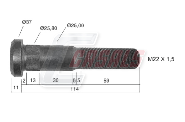 Bolt roata 21515 CASALS
