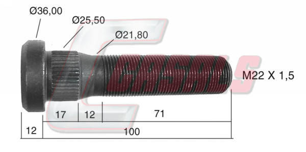 Bolt roata 21516 CASALS