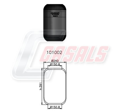 Burduf, suspensie pneumatica B1001 CASALS