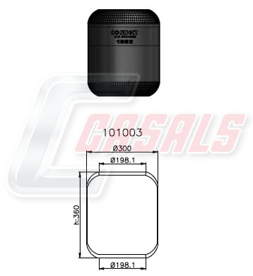 Burduf, suspensie pneumatica B1002 CASALS
