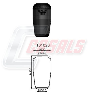 Burduf, suspensie pneumatica B1010 CASALS
