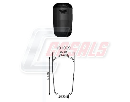 Burduf, suspensie pneumatica B1021 CASALS