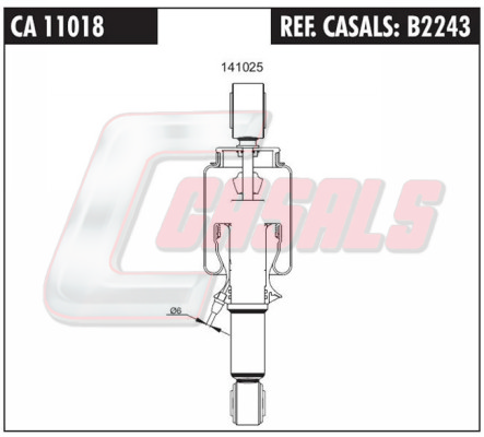 Amortizor, suspensie cabina B2243 CASALS