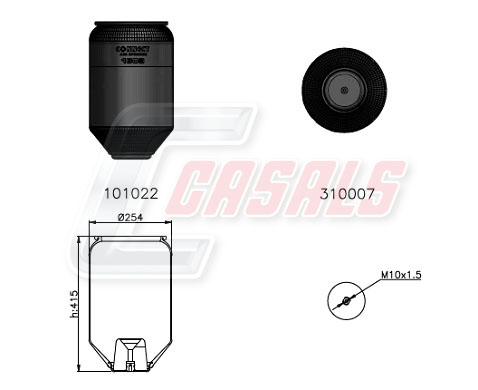 Burduf, suspensie pneumatica B2307 CASALS