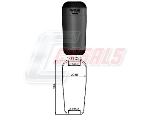 Burduf, suspensie pneumatica B2309 CASALS