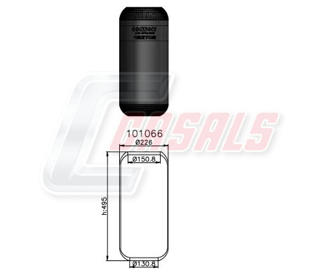 Burduf, suspensie pneumatica B2326 CASALS