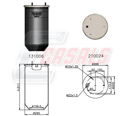 Burduf, suspensie pneumatica B2332 CASALS