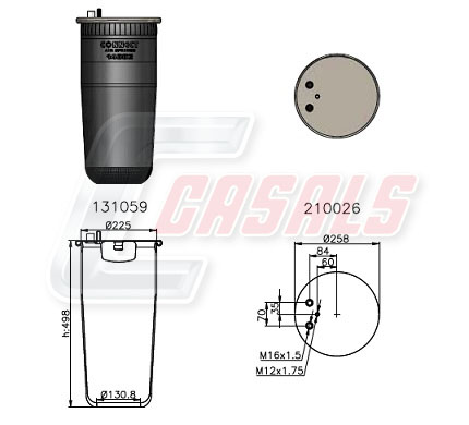 Burduf, suspensie pneumatica B2353 CASALS