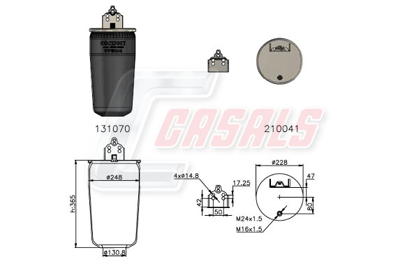 Burduf, suspensie pneumatica B2361 CASALS