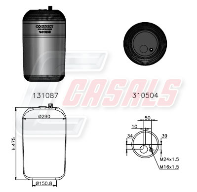 Burduf, suspensie pneumatica B2365 CASALS