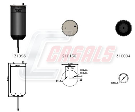 Burduf, suspensie pneumatica B2372 CASALS