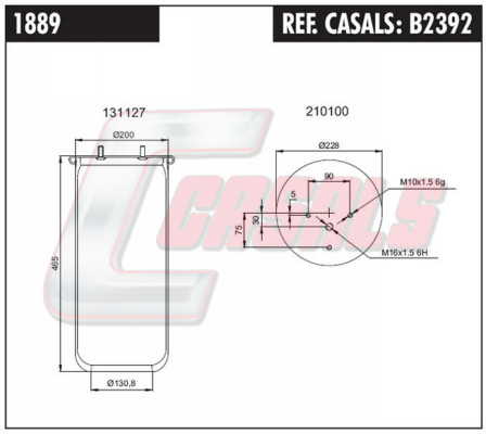 Burduf, suspensie pneumatica B2392 CASALS