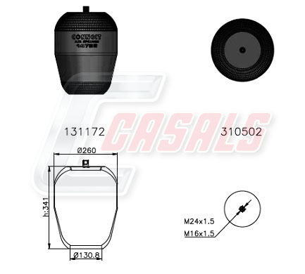 Burduf, suspensie pneumatica B2415 CASALS