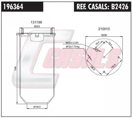 Burduf, suspensie pneumatica B2426 CASALS