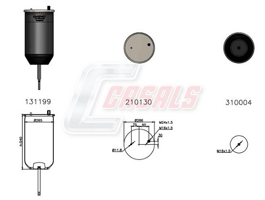 Burduf, suspensie pneumatica B2427 CASALS
