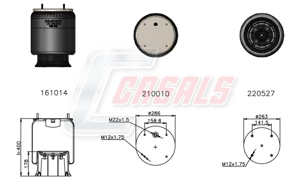Burduf, suspensie pneumatica B2452 CASALS