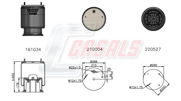 Burduf, suspensie pneumatica B2455 CASALS