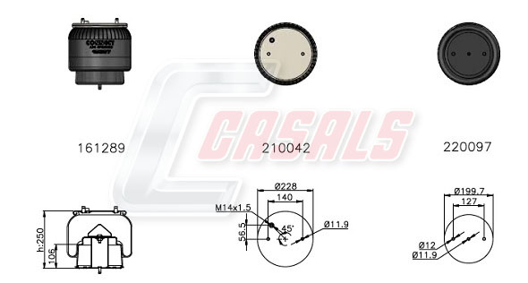 Burduf, suspensie pneumatica B2600 CASALS