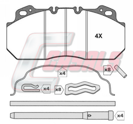 Set placute frana,frana disc BKM1047 CASALS