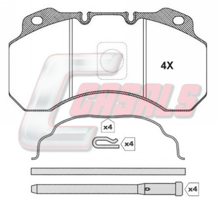 Set placute frana,frana disc BKM1136 CASALS