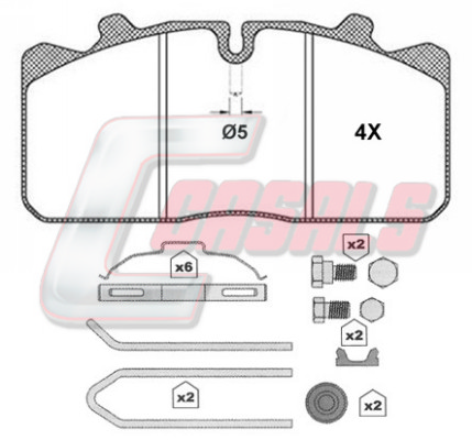 Set placute frana,frana disc BKM1279 CASALS