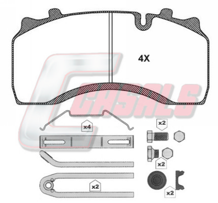 Set placute frana,frana disc BKM130 CASALS